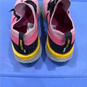 Nike Pink and Yellow Running Shoes